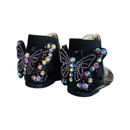 Leather Chelsea Boots With Butterfly