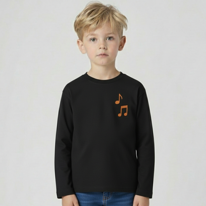 Black Music Print Full Sleeves T-shirt