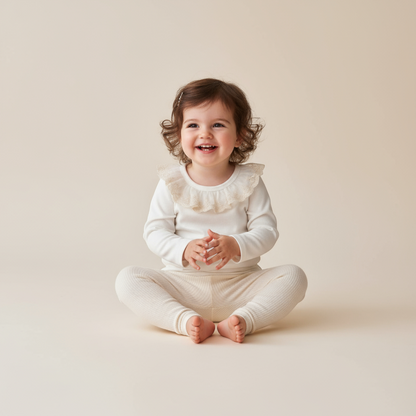 Élodie Lace Collar Top - Ivory Cream