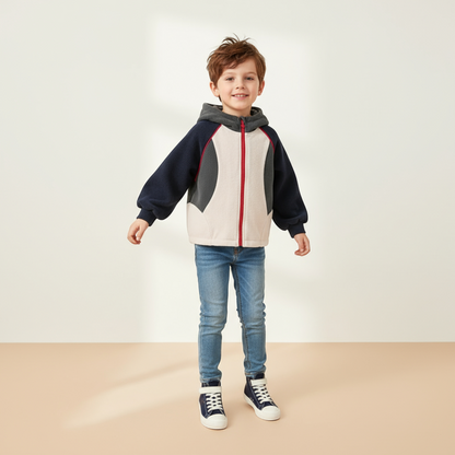 Ryder Colorblock Jacket - Blue-Grey