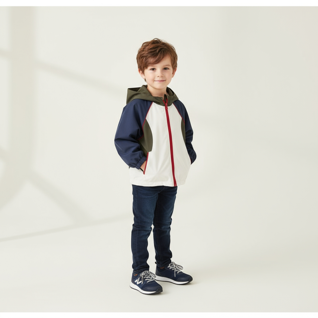 Ryder Colorblock Jacket - Khaki-Navy