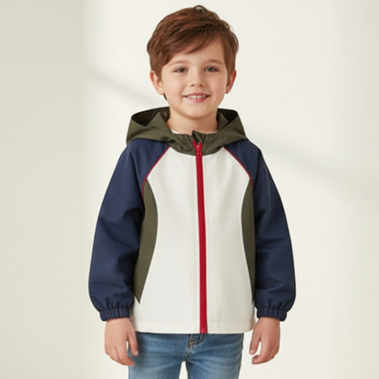 Ryder Colorblock Jacket - Khaki-Navy