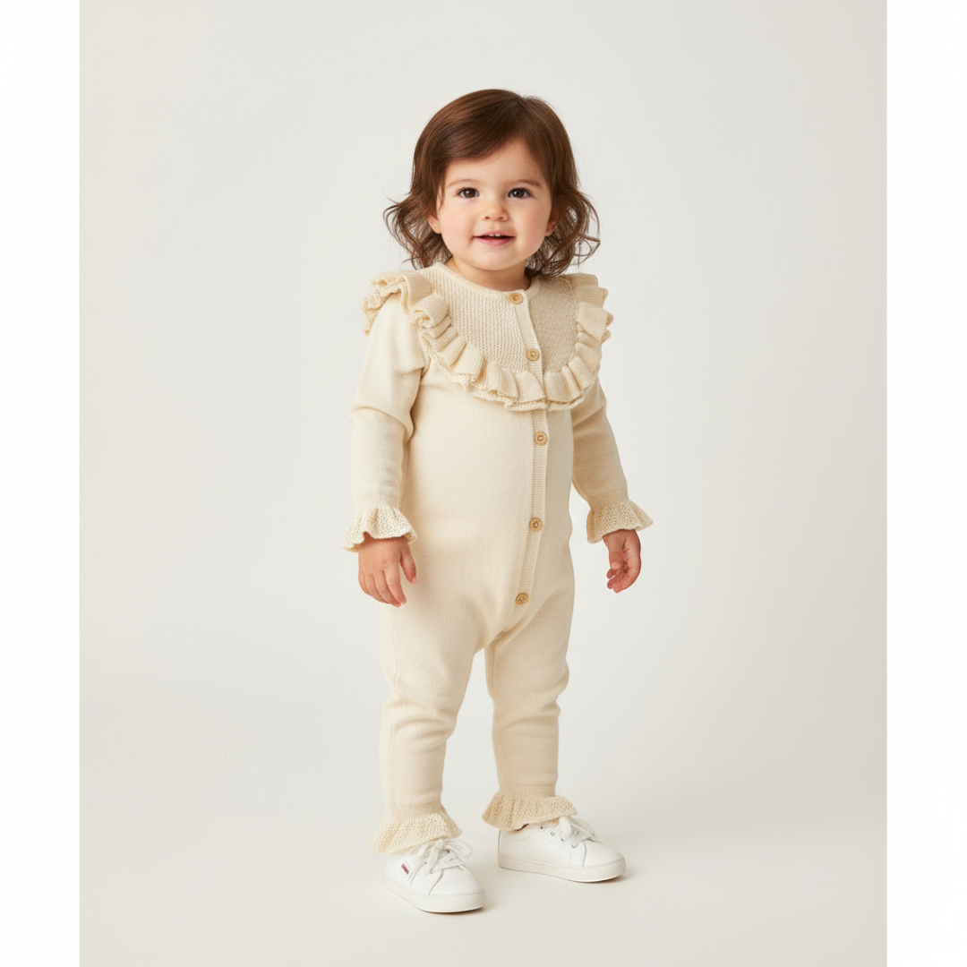 Elara Frill Knit Romper