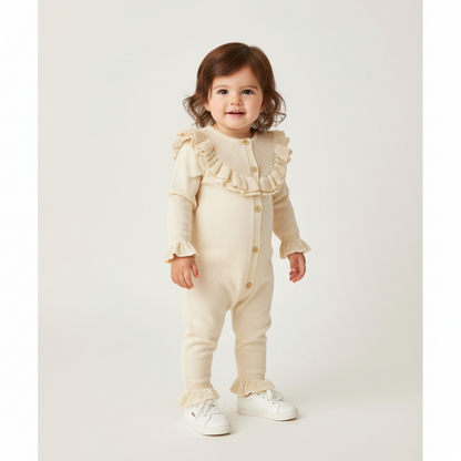 Elara Frill Knit Romper