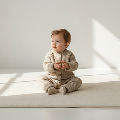 Rafa Ribbed Knit Romper - Sand