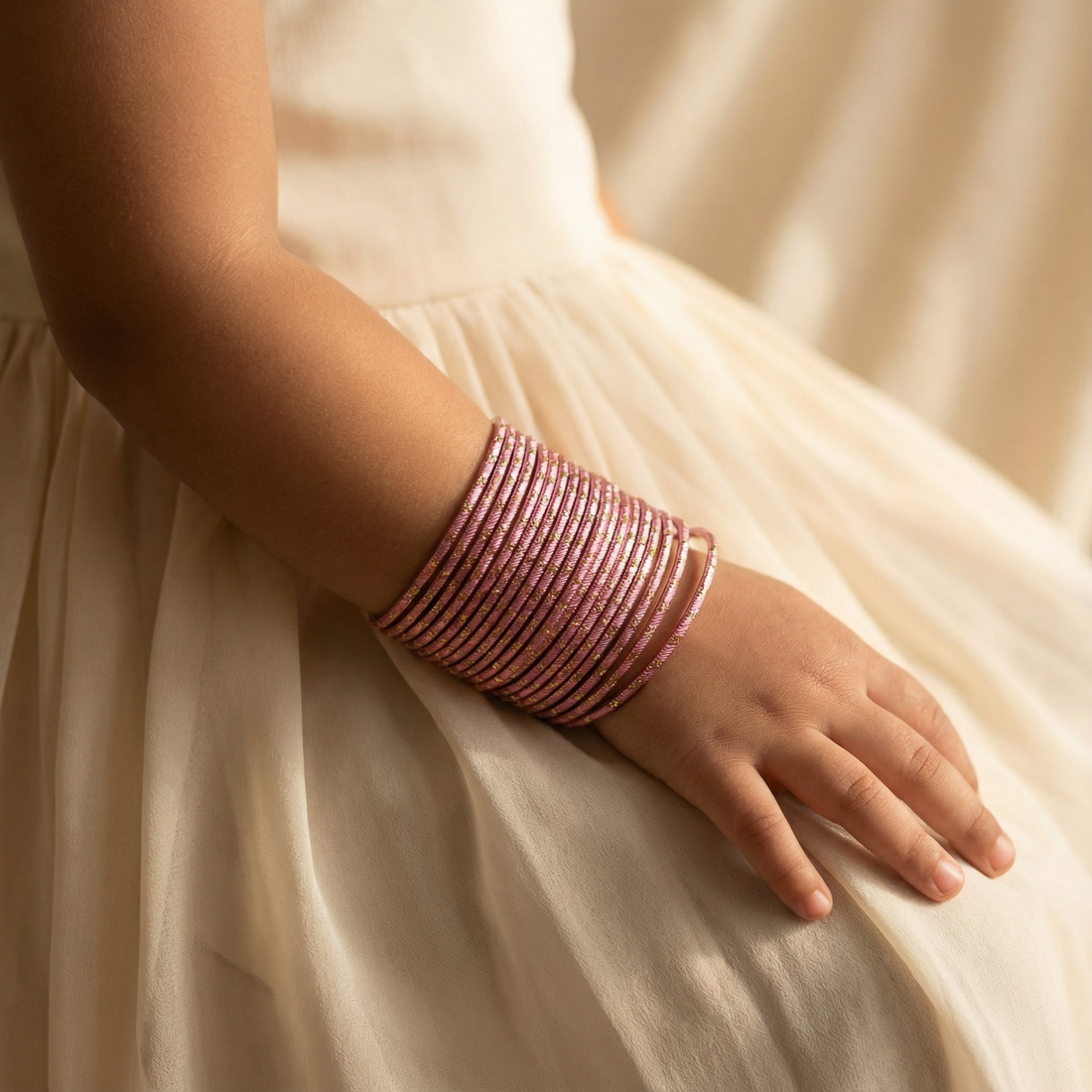 Pink Shimmer Bangles