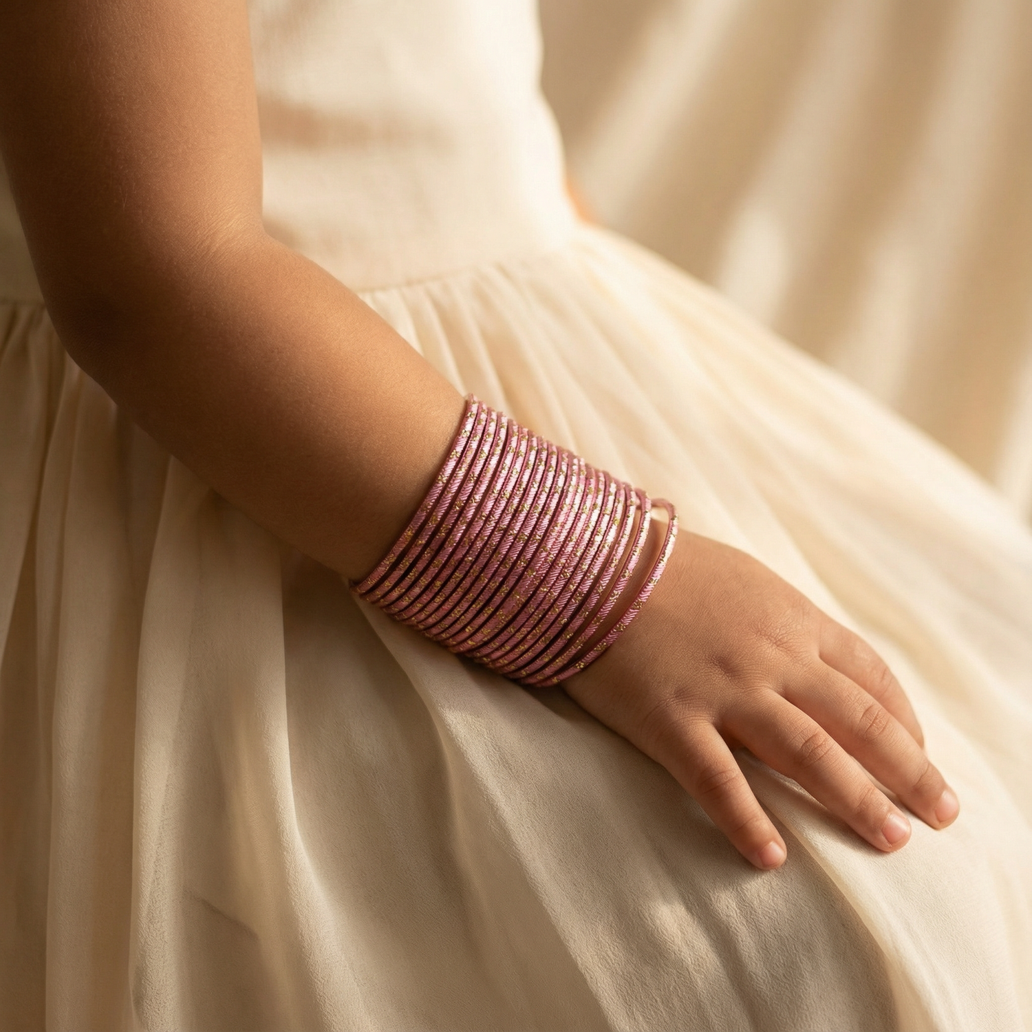 Pink Shimmer Bangles