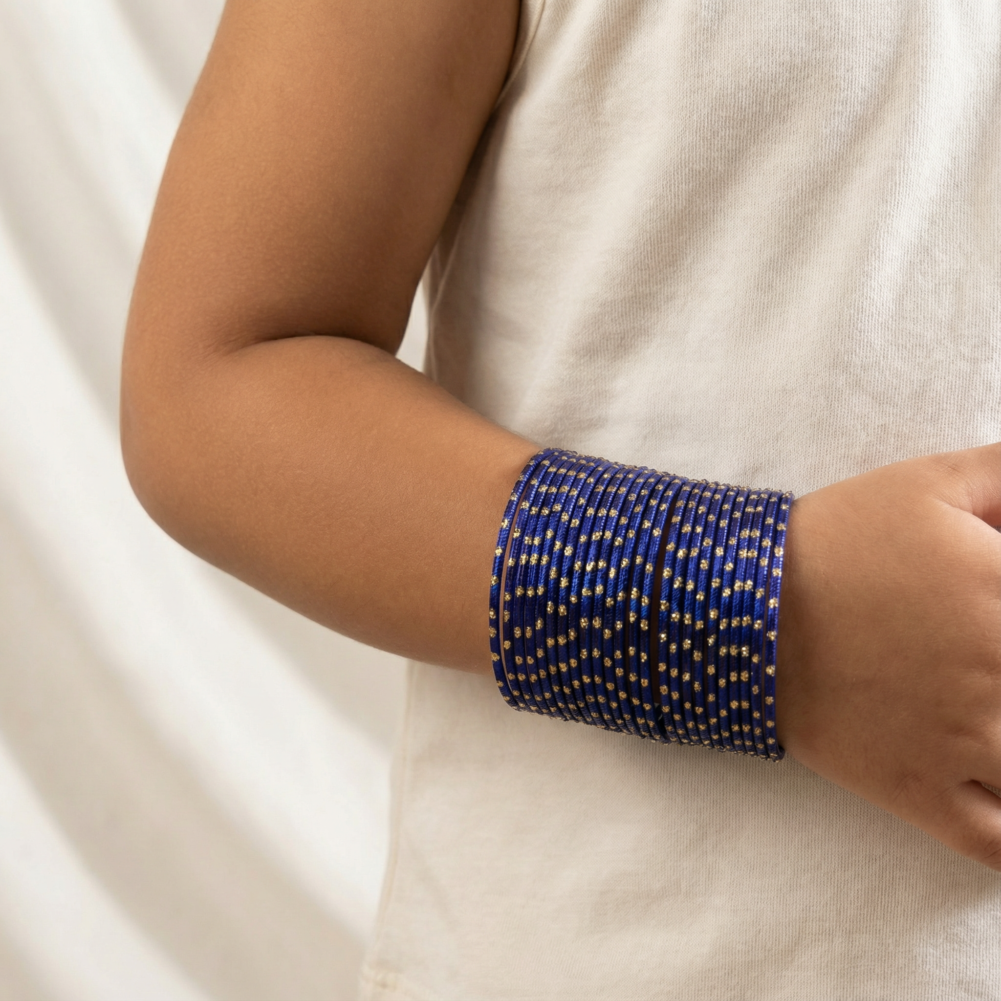 Navy Shimmer Bangles