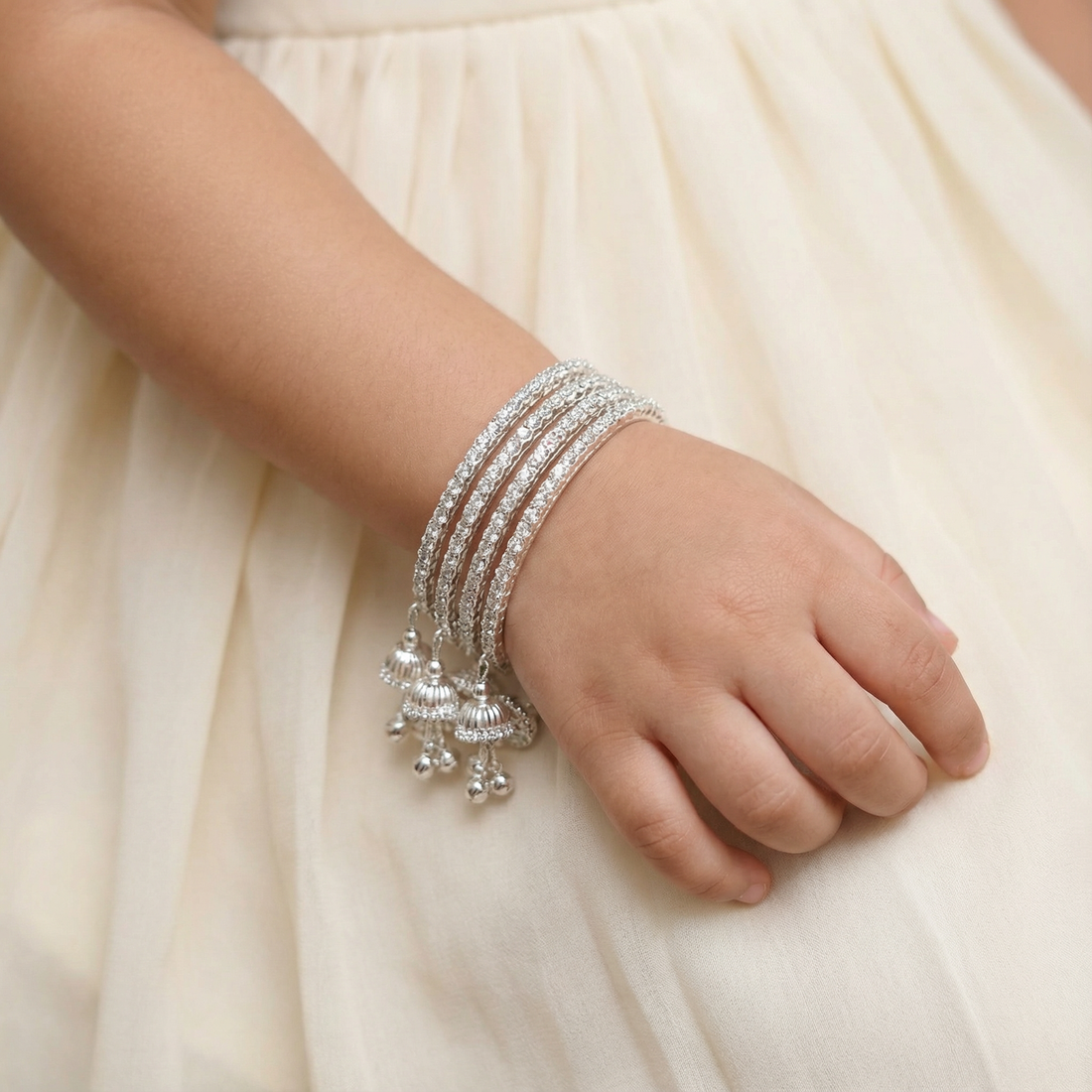 Silver Baby with Hanging Bangles