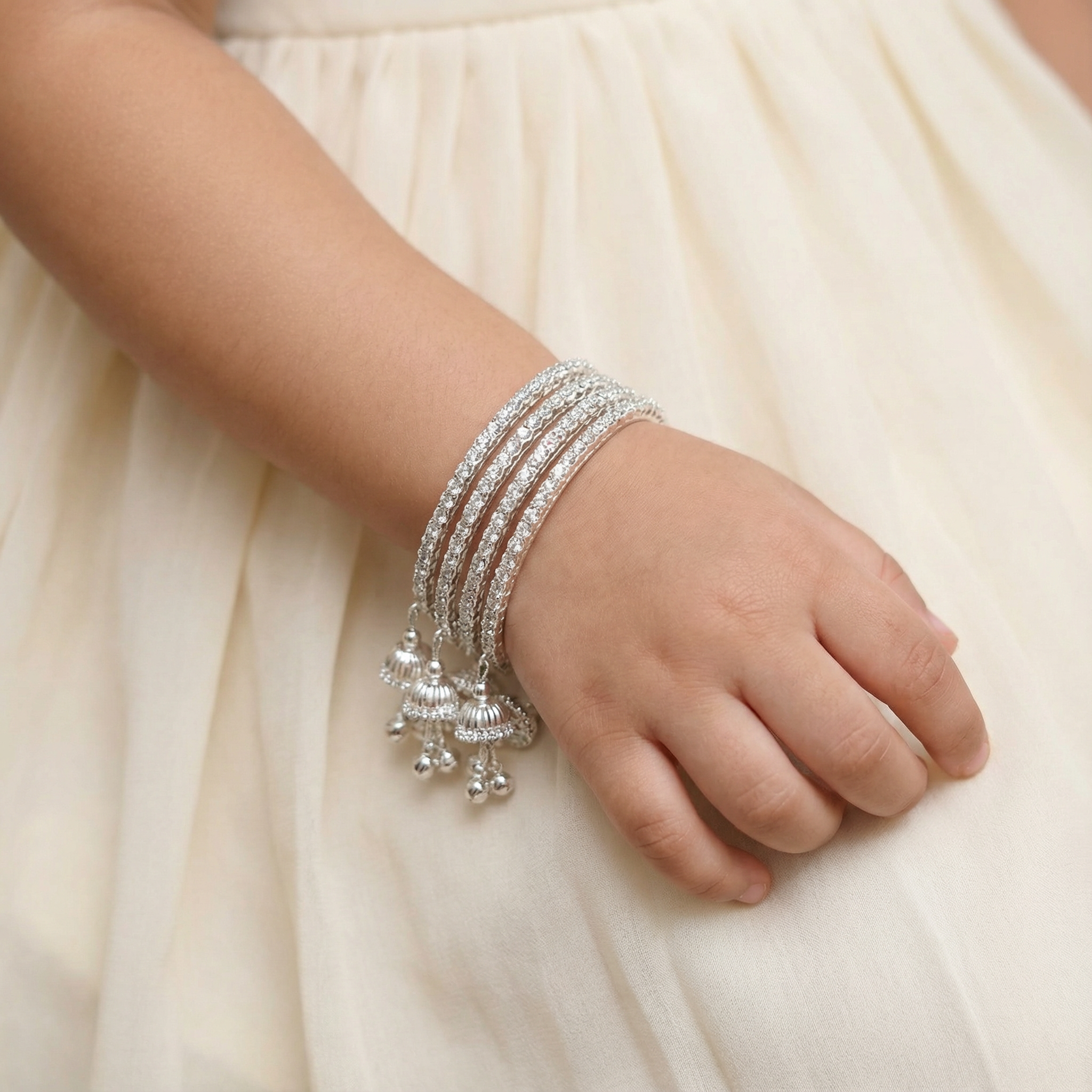 Silver Baby with Hanging Bangles