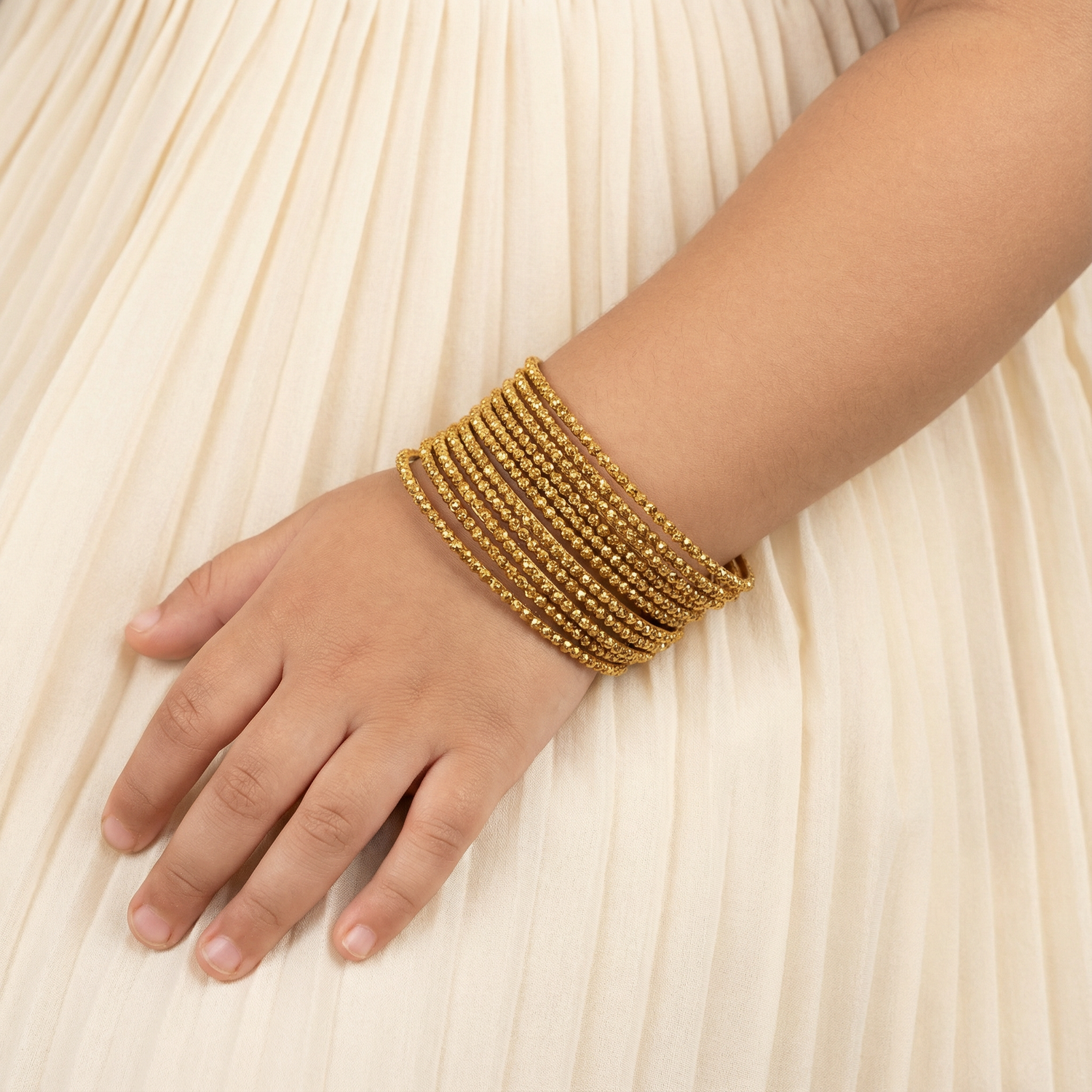 Dull Gold Metal Bangles