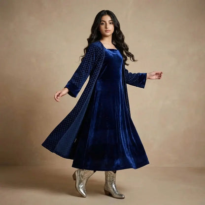 Samaa Navy Velvet Set LAYALEE