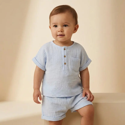 Baby Two Piece Set Anise Blue TEDDY &amp; MINOU