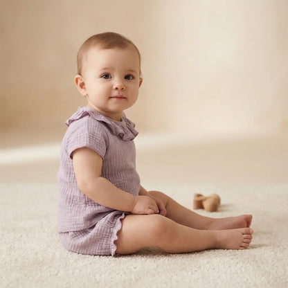 Baby Girl Two Piece Set Lavender TEDDY &amp; MINOU