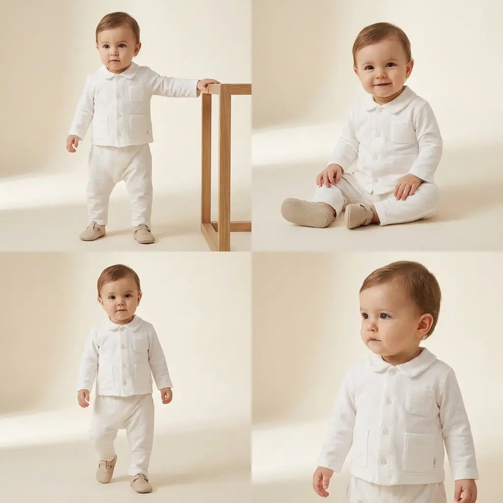 Shirt &amp; Trousers - Milk TEDDY &amp; MINOU