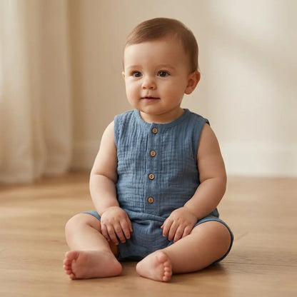 Romper - Denim Blue TEDDY &amp; MINOU