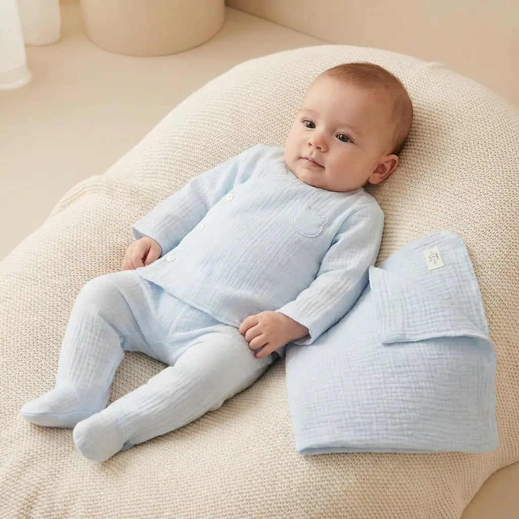 Blue Baby Gift Set TEDDY &amp; MINOU