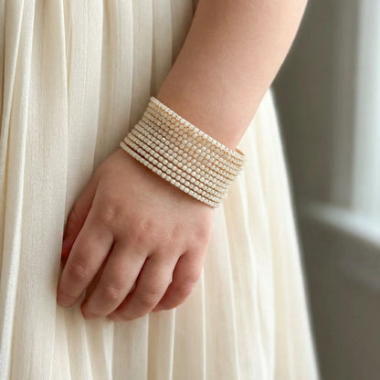 Ivory Pearl Stones Bangles 12 Piece THE RAMADAN EDIT