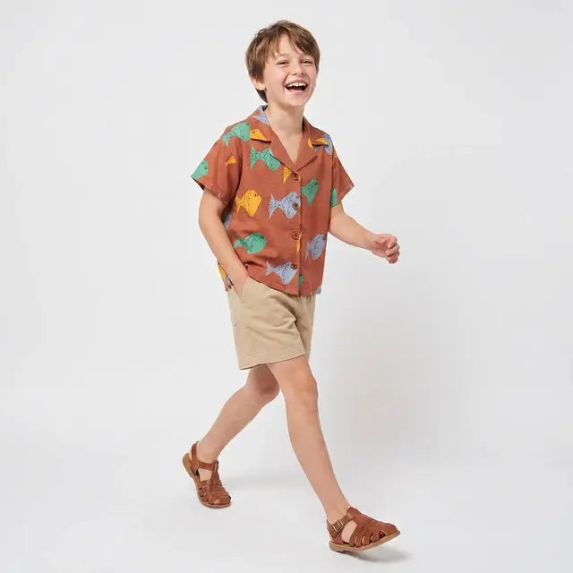 Multicolor Fish all over woven shirt WOLF &amp; RITA