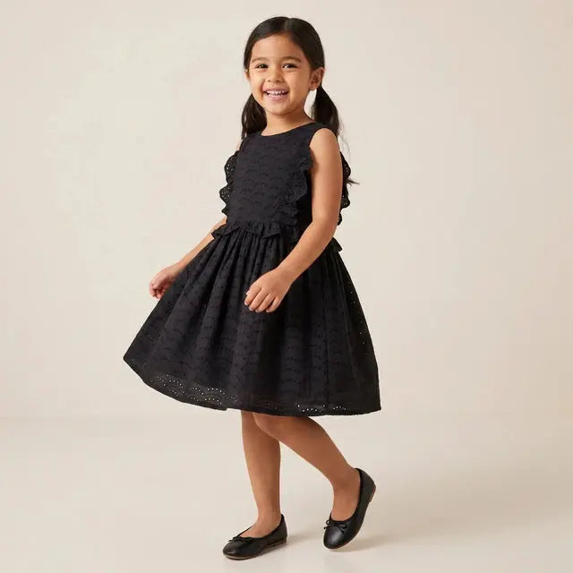 Girls Dress - Derin Black Kokori Kids