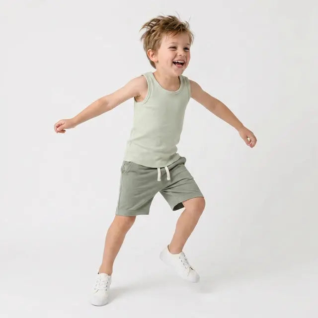 Oil Green Tanktop &amp; Short LITTLE HEDONIST