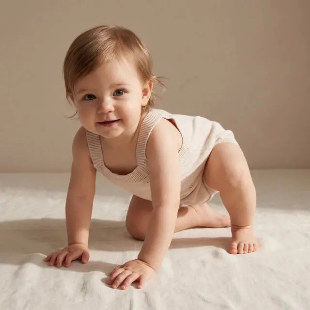 Knitted Romper - Cream GARBO &amp; FRIENDS