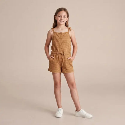 Playsuit Door Café au Lait LITTLE HEDONIST