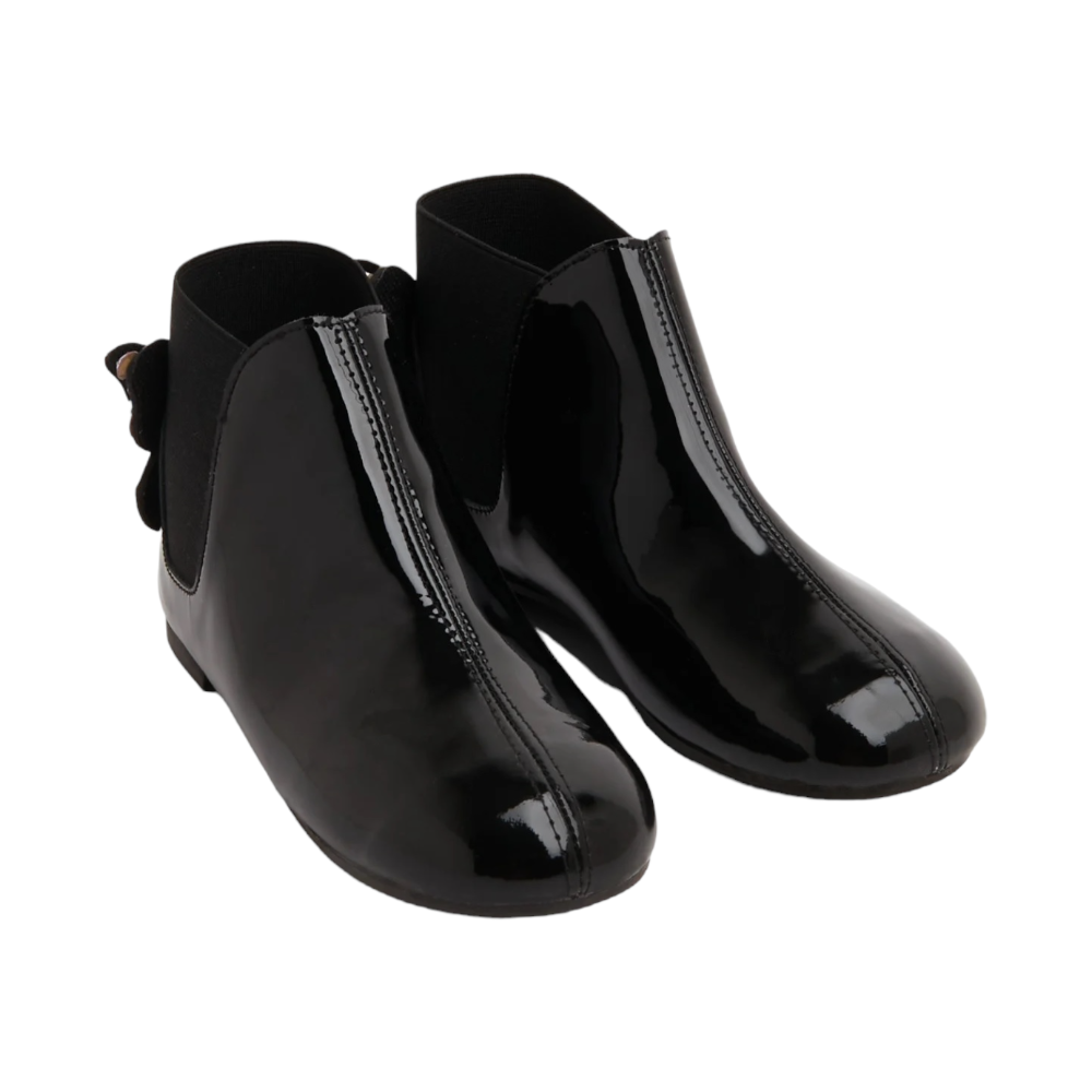 Leather Chelsea Boots With Butterfly