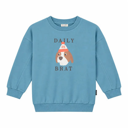 Quirky dog sweater snow blue product image