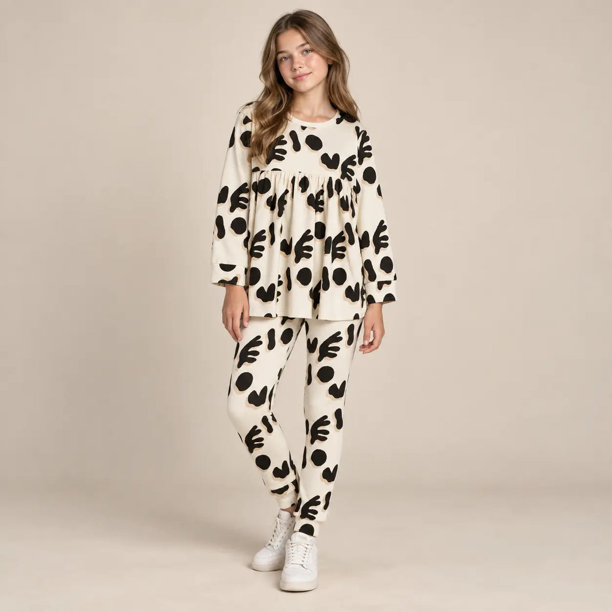 14 year girl wearing Rosa + Fabio Love Pajamas