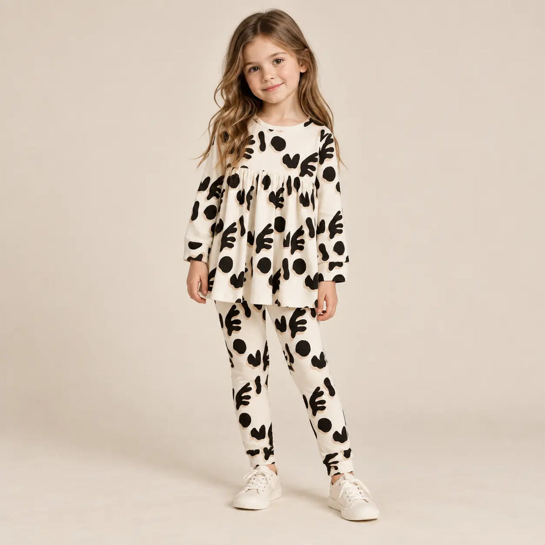 6 year girl wearing Rosa + Fabio Love Pajamas