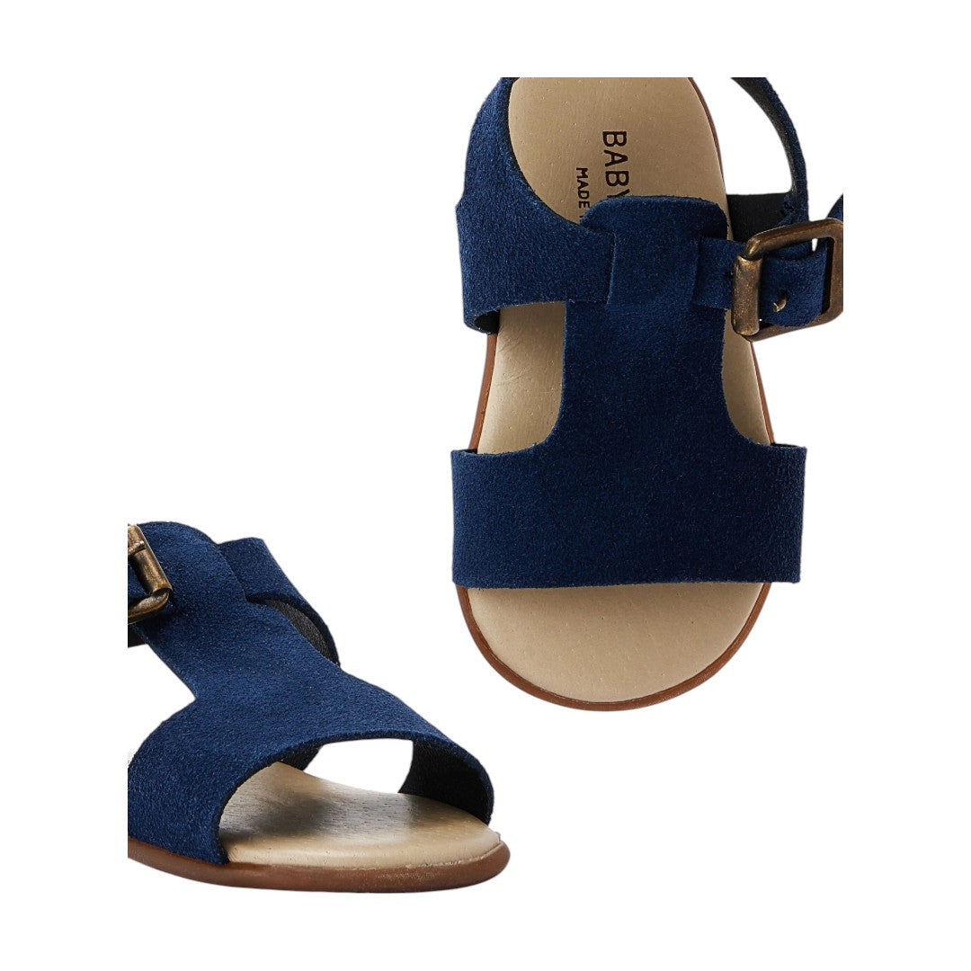 Blue Suede Leather Sandal