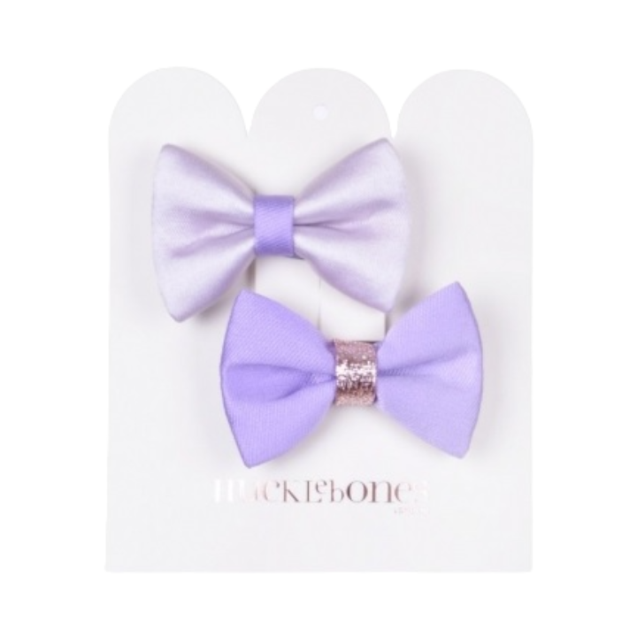 Baby Bow Hairclip Set - Lavender