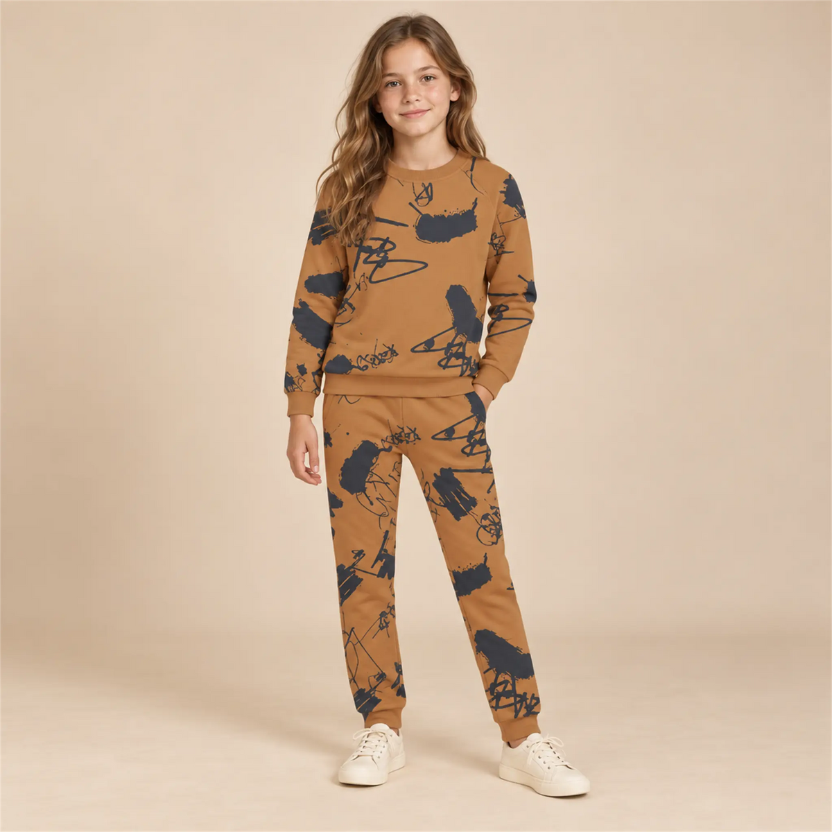 Sweater &amp; Sweatpants - Michiel Graffiti Printed lookbook, size 11Y, image 1
