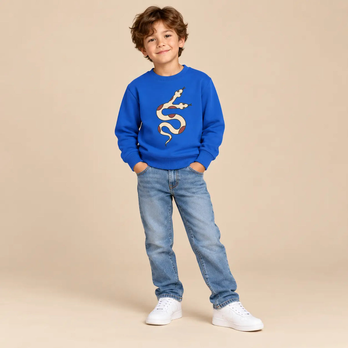 Sweater With Print Blue - 10Y boy lookbook 1