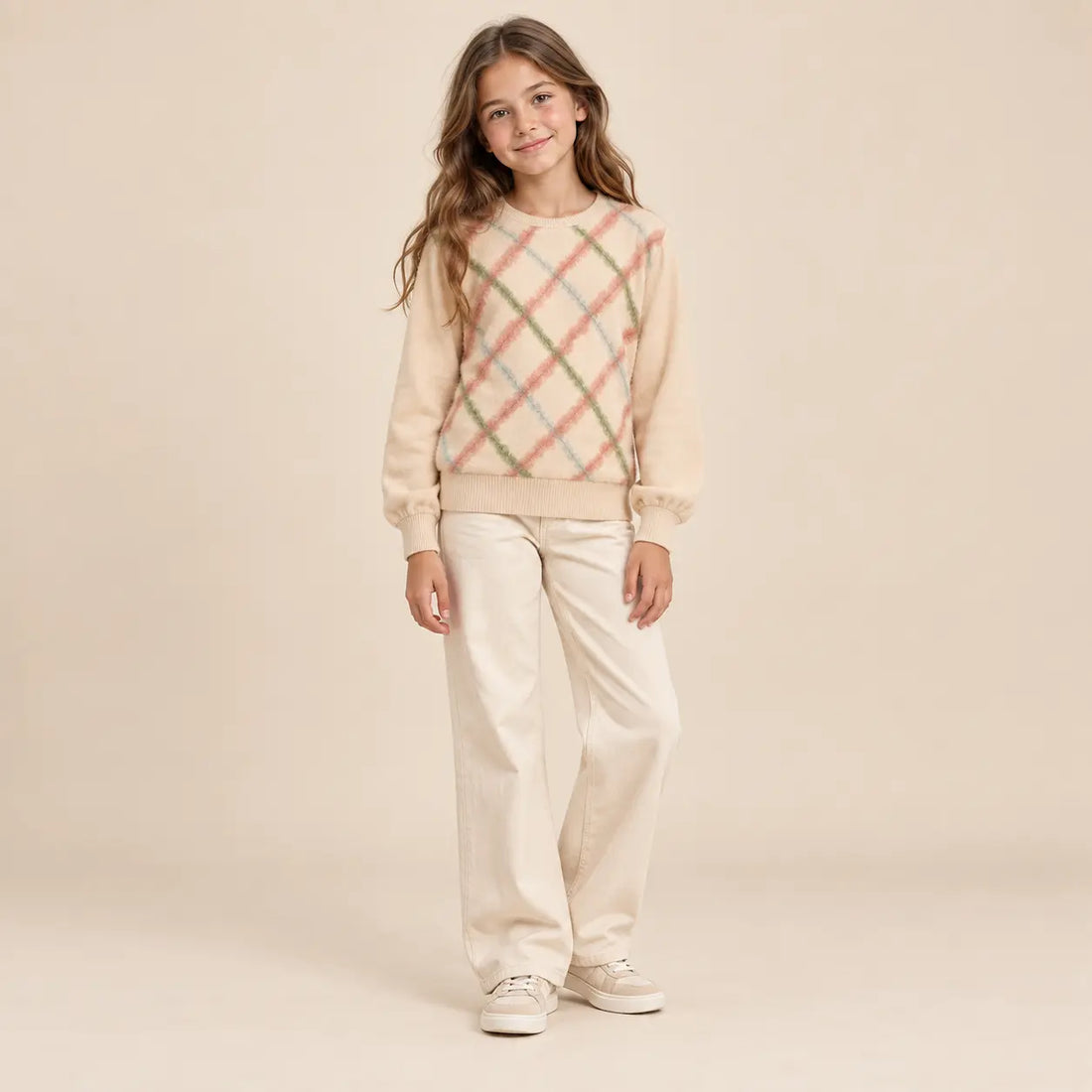 Sweater With Tule Katja Ivory Cream - 11Y girl lookbook 1