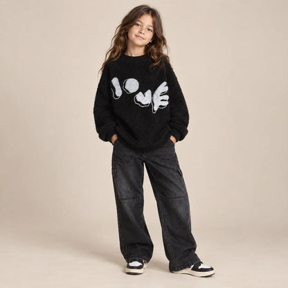 10 year girl wearing Sweatshirt Monica Love