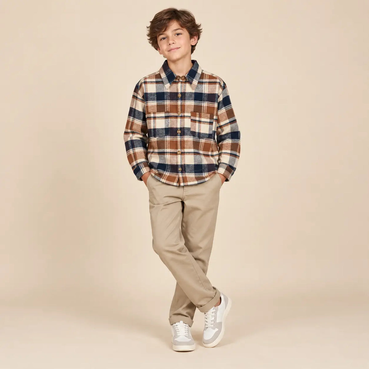 Thomas Shirt - 12Y boy lookbook pose 2