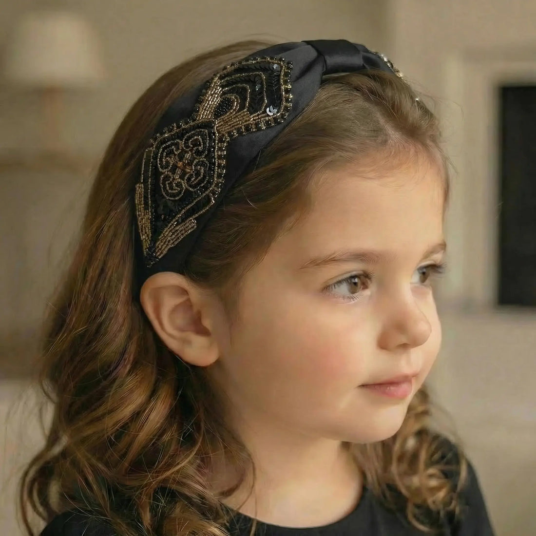 Midnight Onyx Beaded Headband LAYALEE