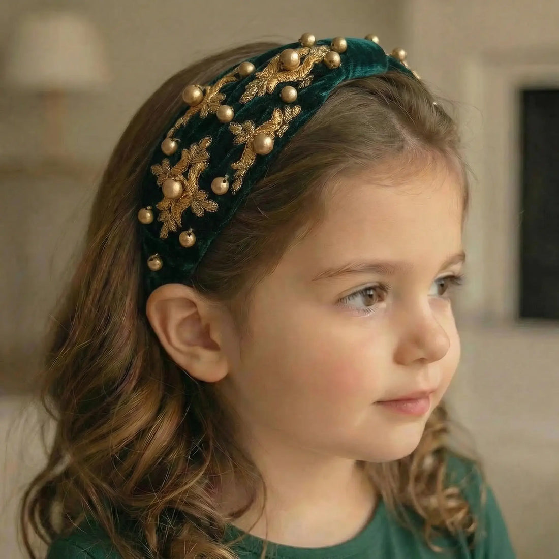 Zahra Olive Bloom Headband Layalee
