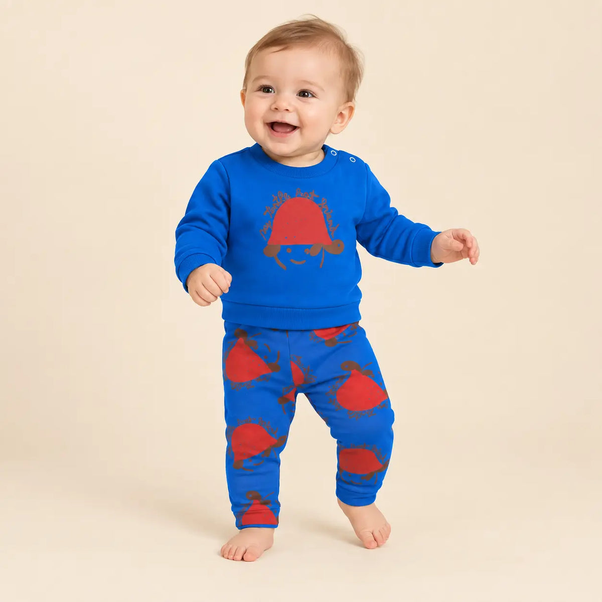 Turtle hat Sweatshirt &amp; leggings - Blue - 6M boy lookbook pose 2