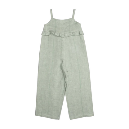 Green Linen Jumpsuit