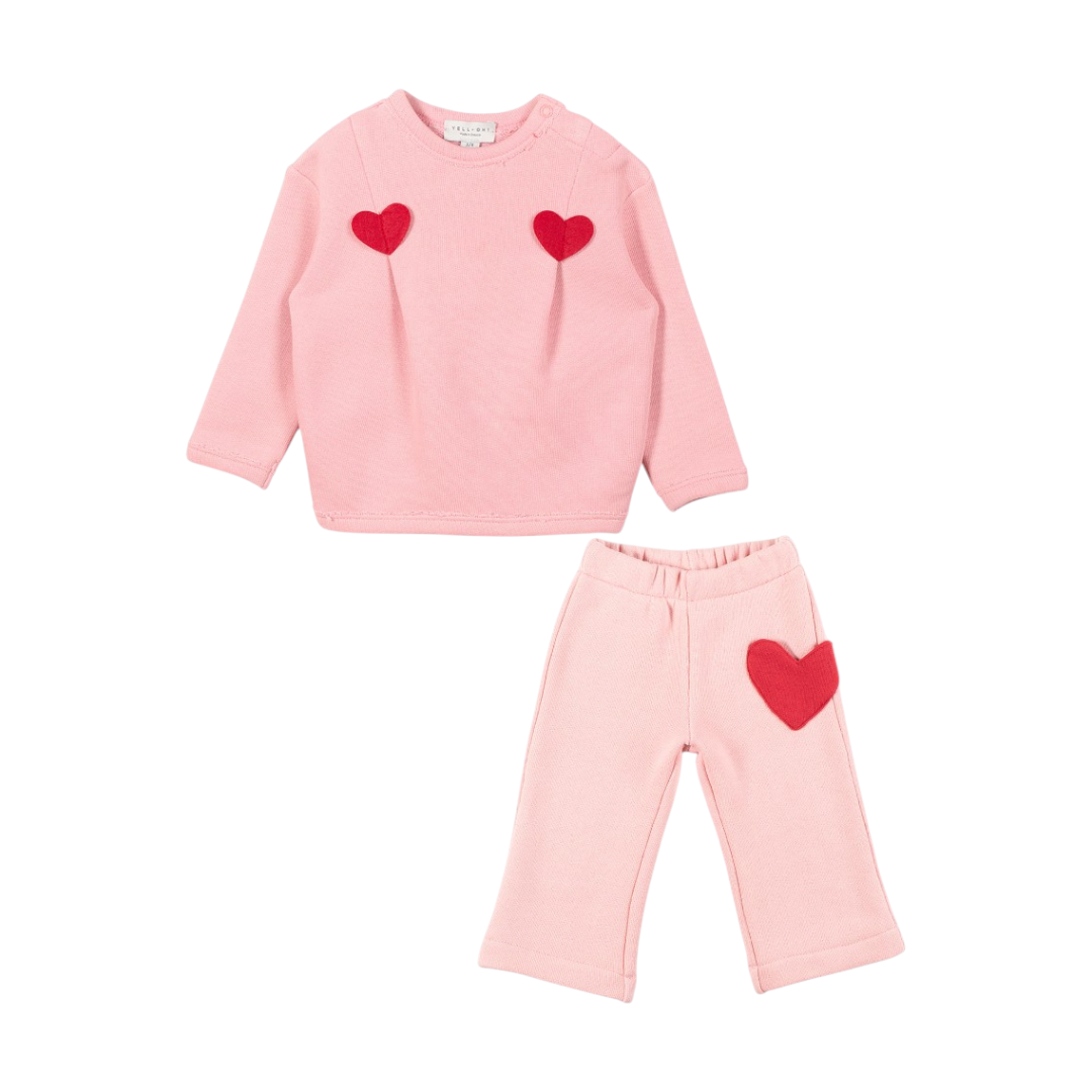 100% Organic Cotton Hearts Sweatshirt & Sweatpants
