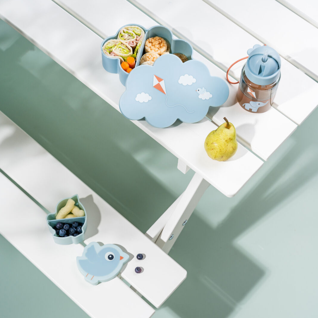 Lunch &amp; Snack Box with Straw Bottle Blue